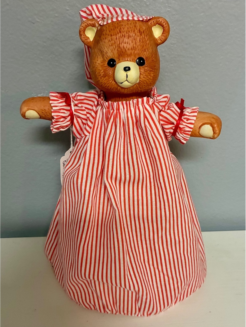 Vintage Christmas Around The World Holiday Teddy Bear Tree Topper or Table Decor